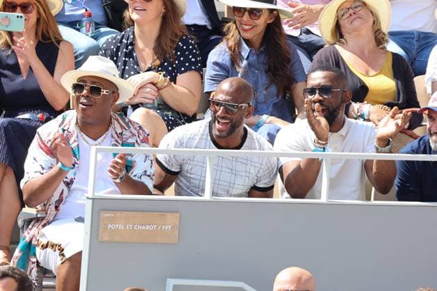 Roland Garros 2023 - Celebrities In The Stands - Day 12 NB Neg Marrons, Stomy Bugsy, Passy in the stands during French Open Roland Garros 2023 on June 08, 2023 in Paris, France. Photo by Nasser Berzane ABACAPRESS.COM Paris France  Copyright: xBerzanexNasser ABACAx 856289_039 BerzanexNasser ABACAx 856289_039