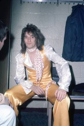Rod Stewart at concert, backstage, circa 1970s. Photo: Oscar Abolafia Everett Collection (rodstewart003)OSAB001 J4317 PUBLICATIONXNOTxINxCANxCHNxFRAxITAxJPNxNORxPOLxRUSxESPxUKxUSA Copyright: xx OSAB001 J4317