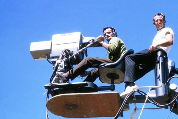 BRIGADOON, cinematographer Ben Wolf (right), on set, aired: 10 15 1966. ph: Don Dornan TV Guide Courtesy Everett CollectionTSDBRIG EC006 PUBLICATIONXNOTxINxCANxCHNxFRAxITAxJPNxNORxPOLxRUSxESPxUKxUSA Copyright: xx TSDBRIG EC006