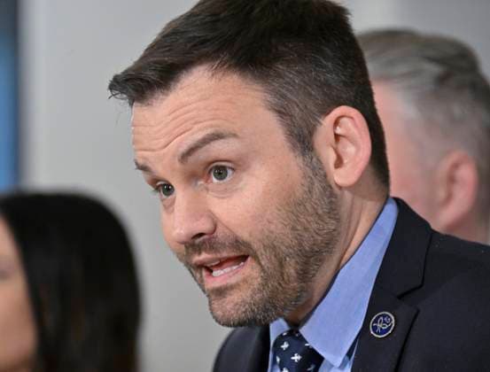 June 9, 2023, QUEBEC, PQ, Canada: Parti Quebecois Leader Paul St-Pierre Plamondon speaks at a news conference marking the end of the Spring session, Friday, June 9, 2023 at the legislature in Quebec City. QUEBEC Canada  - ZUMAc35_ 20230609_zaf_c35_011 Copyright: xJacquesxBoissinotx