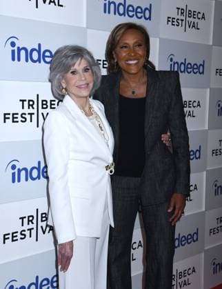 June 10, 2023, New York, New York, USA: Jane Fonda and Robin Roberts Honored at 3rd Annual Harry Belafonte Voices For Social Justice Award at the 2023 Tribeca Film Festival at Spring Studios in New York. New York USA - ZUMAp281 20230610_zea_p281_010 Copyright: xPhotoxImagexPressx
