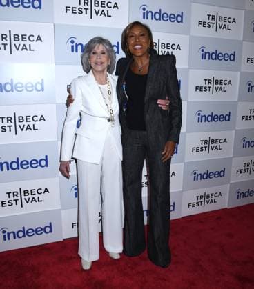 June 10, 2023, New York, New York, USA: Jane Fonda and Robin Roberts Honored at 3rd Annual Harry Belafonte Voices For Social Justice Award at the 2023 Tribeca Film Festival at Spring Studios in New York. New York USA - ZUMAp281 20230610_zea_p281_012 Copyright: xPhotoxImagexPressx
