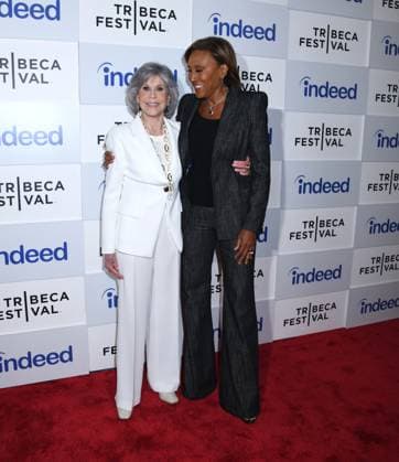 June 10, 2023, New York, New York, USA: Jane Fonda and Robin Roberts Honored at 3rd Annual Harry Belafonte Voices For Social Justice Award at the 2023 Tribeca Film Festival at Spring Studios in New York. New York USA - ZUMAp281 20230610_zea_p281_014 Copyright: xPhotoxImagexPressx