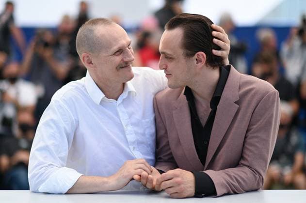 Cannes - Great Freedom Photocall Georg Friedrich, Franz Rogowski attending the Great Freedom Photocall as part of the 74th Cannes International Film Festival in Cannes, France on July 09, 2021. Photo by Aurore Marechal ABACAPRESS.COM Cannes France  Copyright: xMarechalxAurore ABACAx 772221_010 MarechalxAurore ABACAx 772221_010