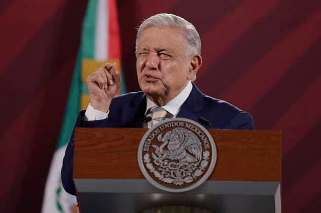 AndrÃ s Manuel Lopez Obrador, President Of Mexico, Announces Progress On The Tren Maya (Mayan Train) Andres Manuel Lopez Obrador, President of Mexico, during a morning press conference at the National Palace in Mexico City, on june 12, 2023, where he announced the progress of the Mayan Train, which will be inaugurated in December of this year. Mexico City Mexico  Copyright: xGerardoxVieyrax originalFilename: vieyra-notitle230612_npmt1.jpg