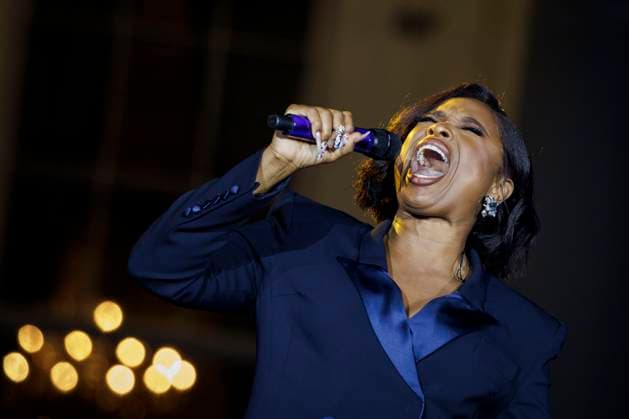 US singer Jennifer Hudson performs during a Juneteenth concert on the South Lawn of the White House on June 13, 2023 in Washington, D.C. Juneteenth celebrates the emancipation of enslaved African Americans on June 19th and was declared a federal holiday in 2021 by President Joe Biden. (  WASP20230613151 SamuelxCorum