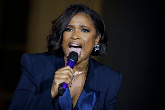 US singer Jennifer Hudson performs during a Juneteenth concert on the South Lawn of the White House on June 13, 2023 in Washington, D.C. Juneteenth celebrates the emancipation of enslaved African Americans on June 19th and was declared a federal holiday in 2021 by President Joe Biden. (  WASP20230613152 SamuelxCorum