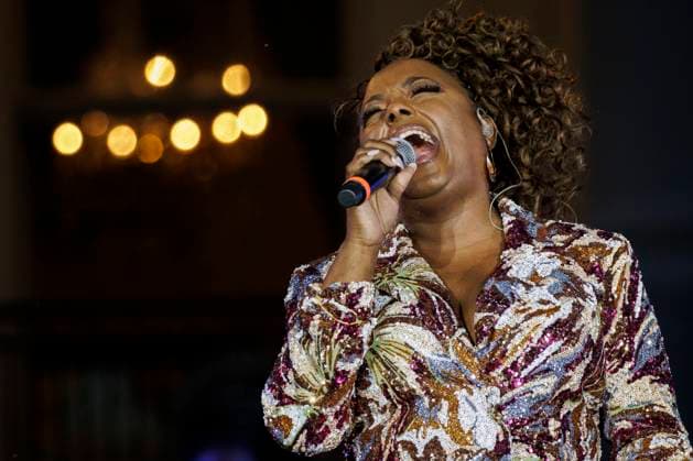 US singer Ledisi performs during a Juneteenth concert on the South Lawn of the White House on Tuesday, June 13, 2023 in Washington, DC. Juneteenth celebrates the emancipation of enslaved African Americans on June 19th and was declared a federal holiday in 2021 by President Joe Biden. (  WASP20230613161 SamuelxCorum