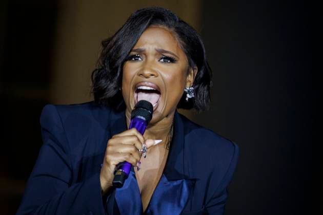 DC: President Biden Hosts a Juneteenth Concert on the South Lawn US singer Jennifer Hudson performs during a Juneteenth concert on the South Lawn of the White House on June 13, 2023 in Washington, D.C. Juneteenth celebrates the emancipation of enslaved African Americans on June 19th and was declared a federal holiday in 2021 by President Joe Biden. (Photo by Samuel Corum Pool ABACAPRESS.COM) Washington The White House DC United States  Copyright: xPool ABACAx 856900_059 Pool ABACAx 856900_059