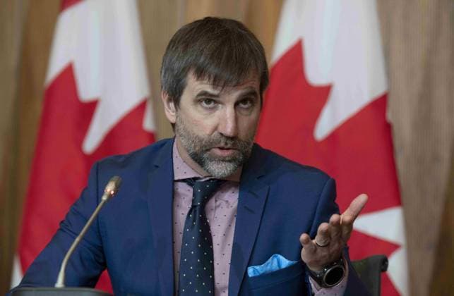 June 14, 2023, Ottawa, ON, Canada: Minister of Environment and Climate Change Steven Guilbeault lresponds to a question during a news conference, in Ottawa, Wednesday, June 14, 2023. Ottawa Canada  - ZUMAc35_ 20230614_zaf_c35_019 Copyright: xAdrianxWyldx