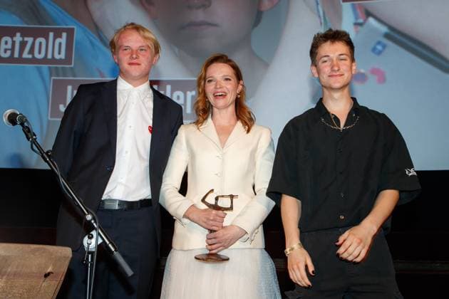 Award Ernst Lubitsch Preis 2023 Anton Petzold, Karoline Herfurth and Juri Winkler at the Ernst Lubitsch Preis 2023 at the Astor Film Lounge in Berlin on 14 06 2023 Copyright: xEventpressxKochanx