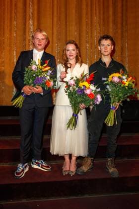 Award Ernst Lubitsch Preis 2023 Anton Petzold, Karoline Herfurth and Juri Winkler at the Ernst Lubitsch Preis 2023 at the Astor Film Lounge in Berlin on 14 06 2023 Copyright: xEventpressxKochanx