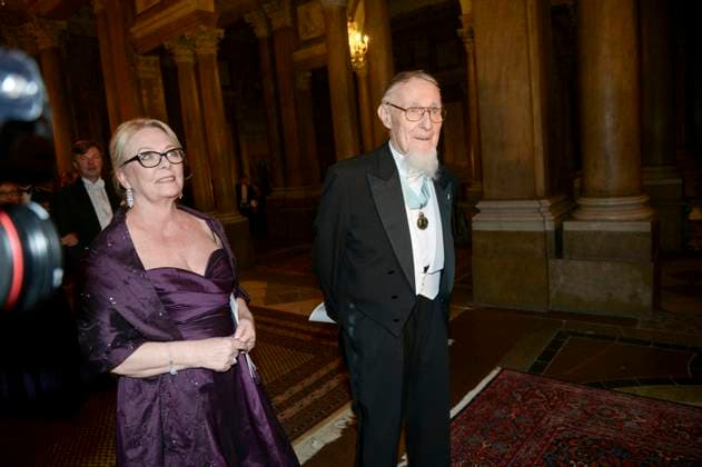 STOCKHOLM 2015-02-11 IKEA founder and owner Ingvar Kamprad and his assistand Eva Lundell Fragniere arriving to a reception dinner held on Wednesday Feb. 11, 2015 at the Royal Palace in Stockholm, Photo Fredrik Sandberg TT kod 10080 STOCKHOLM SVERIGE x10080x *** STOCKHOLM 2015 02 11 IKEA founder and owner Ingvar Kamprad and his assistand Eva Lundell Fragniere arriving to a reception dinner held on Wednesday Feb 11, 2015 at the Royal Palace in Stockholm, Photo Fredrik Sandberg TT kod 10080 STOCKHOLM SVERIGE x10080x  Copyright: xFREDRIKxSANDBERGx xTTx SWEDEN ROYAL PALACE