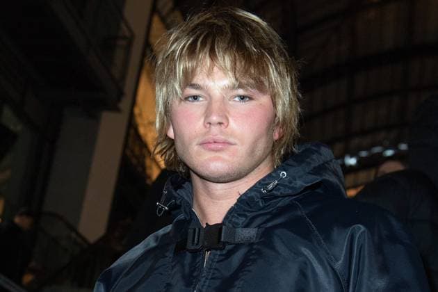 PFW - Alyx Front Row AM Jordan Barrett attending the Alyx Menswear Fall Winter 2020-2021 show as part of Paris Fashion Week in Paris, France on January 19, 2020. Photo by Aurore Marechal ABACAPRESS.COM Paris Ile de France France  Copyright: xMarechalxAurore ABACAx 716574_014 MarechalxAurore ABACAx 716574_014