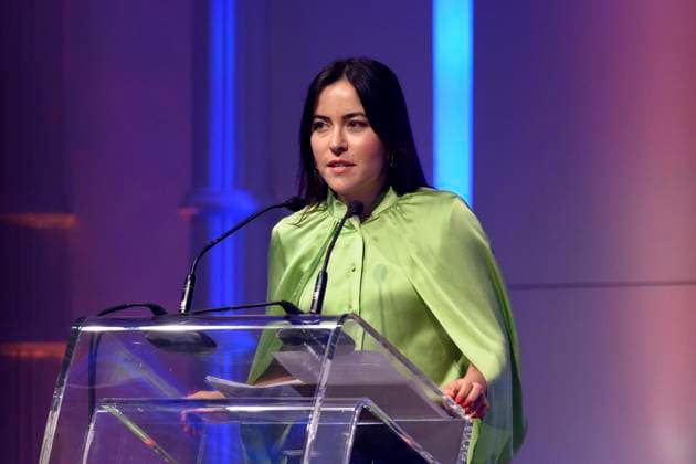 Bilder des Jahres 2023, Entertainment June 06 Entertainment Themen der Woche KW24 Journalistin Aline Abboud kommt zur Verleihung des Grimme Online Awards 2023 in der Kölner Flora. Der Grimme Online Award (GOA) gilt als wichtigste Auszeichnung für Publizistik im Internet, die die seit 2001 vom Grimme-Institut, das auch den renommierten Fernsehpreis Grimme-Preis verleiht, vergeben wird. Köln, 15.06.2023 NRW Deutschland *** Journalist Aline Abboud comes to the presentation of the Grimme Online Award 2023 in the Flora in Cologne The Grimme Online Award GOA is considered the most important award for journalism on the Internet, which has been awarded since 2001 by the Grimme Institute, which also awards the prestigious Grimme Prize television Cologne, 15 06 2023 NRW Germany Copyright: xDwixAnoraganingrumx