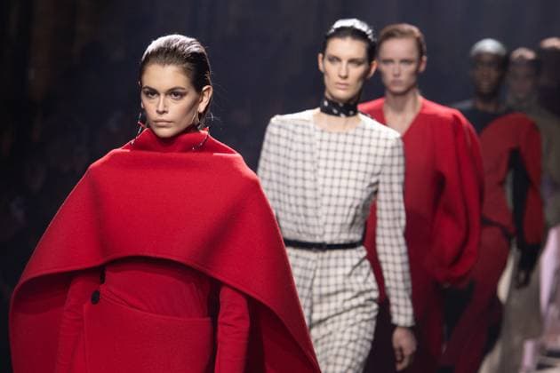 PFW - Givenchy Runway Kaia Gerber AM Kaia Gerber and models walk the runway during the Givenchy show as part of the Paris Fashion Week Womenswear Fall Winter 2020 2021 in Paris, France on March 01, 2020. Photo by Aurore Marechal ABACAPRESS.COM Paris France  Copyright: xMarechalxAurore ABACAx 722415_022 MarechalxAurore ABACAx 722415_022