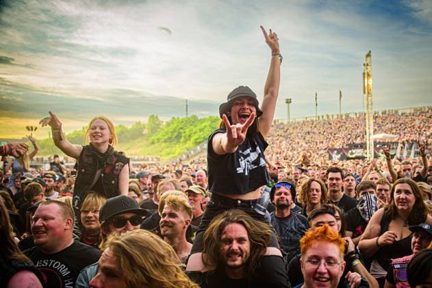 Entertainment Themen der Woche KW24 Festival goers at Copenhell 2023, Copenhagen, Denmark Copenhagen, Denmark. 15th, June 2023. The atmosphere is great among the festival goers at the many live concerts during the popular Danish heavy metal festival Copenhell 2023 in Copenhagen. Copenhagen Denmark  Copyright: xGonzalesxPhoto SebastianxDammarkx