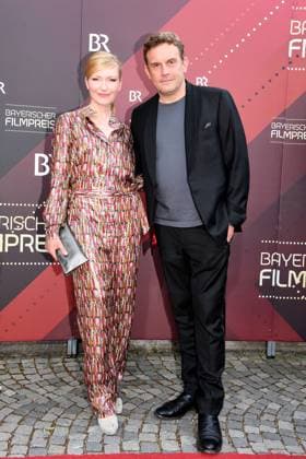 Johanna Christine Gehlen and Sebastian Bezzel at the Bavarian Film Award ceremony on 16 06 2023 in the Prinzregententheater in Munich Bavarian Film Award 2023 in Munich