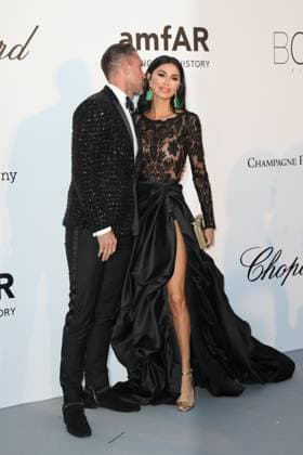 Cannes - amfAR Gala Andreea Sasu and fashion designer Phillipp Plein arrive at the amfAR Gala Cannes 2018 at Hotel du Cap-Eden-Roc on May 17, 2018 in Cap d Antibes, France. Photo by Shootpix ABACAPRESS.COM Antibes France  Copyright: xShootpix ABACAx 637416_138 Shootpix ABACAx 637416_138