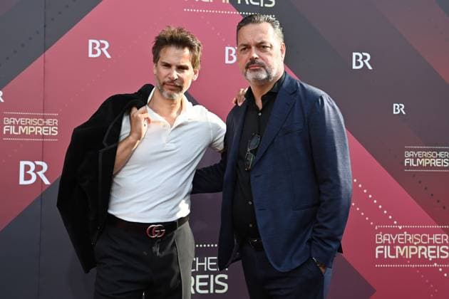 Florian Odendahl Schasuspieler and Andreas Herzog red carpet,Red Carpet,Bavarian Film Award 2023 on 16 06 2023 in the Prinzregententheater in Munich