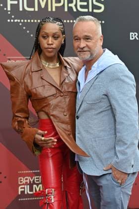 Jazz Aamina and actor Thomas Darchinger red carpet,red carpet,Bavarian Film Award 2023 on 16 06 2023 at the Prinzregententheater in Munich