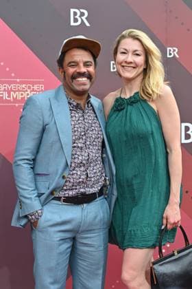Simon Pearce with Genija Rykova, Red Carpet, Bavarian Film Award 2023 on 16 06 2023 at the Prinzregententheater in Munich, Germany