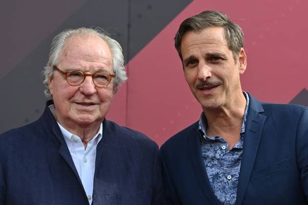 The actors Friedrich von Thun l and son Max von Thun Portraet,Portrait,Portrait Red Carpet,Red Carpet,Bavarian Film Award 2023 on 16 06 2023 in the Prinzregententheater in Munich