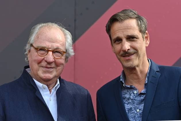 The actors Friedrich von Thun l and son Max von Thun Portraet,Portrait,Portrait Red Carpet,Red Carpet,Bavarian Film Award 2023 on 16 06 2023 in the Prinzregententheater in Munich