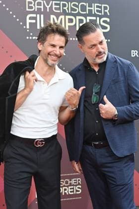 Florian Odendahl Schasuspieler and Andreas Herzog red carpet,Red Carpet,Bavarian Film Award 2023 on 16 06 2023 in the Prinzregententheater in Munich