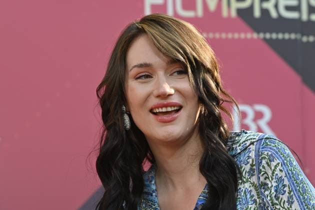 Gloria Sophie Burkandt daughter of Markus Soeder , single image,cropped single image,portrait,portrait red carpet,red carpet,Bavarian Film Award 2023 on 16 06 2023 in Prinzregententheater in Munich