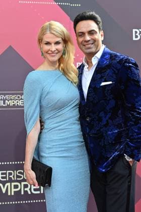 Natascha Gruen presenter and Param Multani red carpet,Red Carpet,Bavarian Film Award 2023 on 16 06 2023 in the Prinzregententheater in Munich