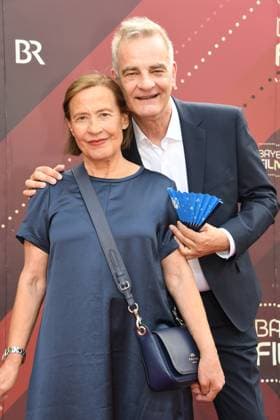 Heinrich Scharfmeister with wife Bavarian Film Award 22 honor, award, prize Prinzregenten Theater Munich 16 June 2023