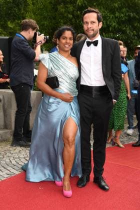 Martin Hagen FDF with wife Anisha Bavarian Film Award 22 honor, award, prize Prinzregenten Theater Munich 16 June 2023