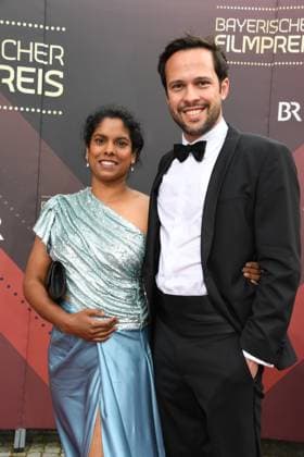 Martin Hagen FDF with wife Anisha Bavarian Film Award 22 honor, award, prize Prinzregenten Theater Munich 16 June 2023