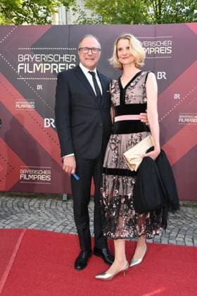 Alexander Hold with wife Michaela Bavarian Film Award 22 Honor, award, prize Prinzregenten Theater Munich 16 June 2023
