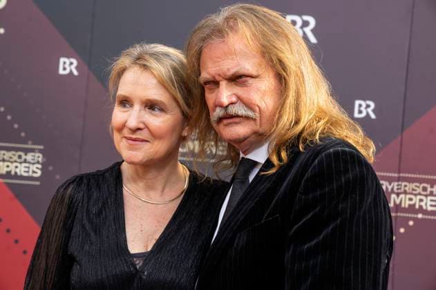 Leslie Mandoki with wife Eva Mandoki at the 44 Bavarian Film Awards 2022 ceremony at the Prinzregententheater in Munich, 16 06 2023 Foto:xN.xKolinzx xFuturexImage