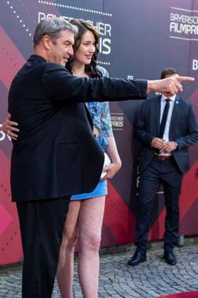 Markus Söder with daughter Sophie Burkandt at the 44 Bavarian Film Awards 2022 ceremony at the Prinzregententheater in Munich, 16 06 2023 Foto:xN.xKolinzx xFuturexImage