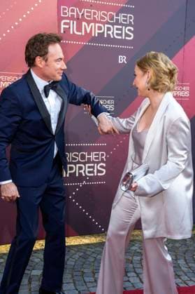 Michael Bully Herbig and Anna Maria Mühe at the 44 Bavarian Film Awards 2022 ceremony at the Prinzregententheater in Munich, 16 06 2023 Foto:xN.xKolinzx xFuturexImage
