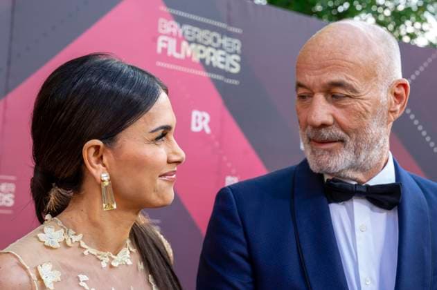 Heiner Lauterbach with wife Viktoria Lauterbach at the 44 Bavarian Film Awards 2022 ceremony at the Prinzregententheater in Munich, 16 06 2023 Foto:xN.xKolinzx xFuturexImage