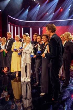 The award winners and laudators at the 44 Bavarian Film Award 2022 ceremony at the Prinzregententheater in Munich, 16 06 2023 Foto:xN.xKolinzx xFuturexImage