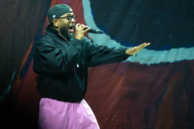 June 16, 2023, Manchester, Tennessee, United States: Kendrick Lamar performs during Day 2 of the 2023 Bonnaroo Music & Arts Festival on June 16, 2023 in Manchester, Tennessee. .Photo: imageSPACE. Manchester United States - ZUMAs181 20230616_zea_s181_145 Copyright: xDarrenxEaglesx