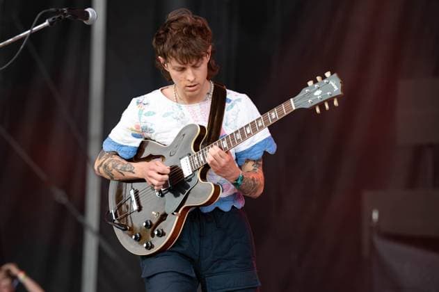 June 18, 2023, Manchester, Tennessee, United States: Nathan Stocker with Hippo Campus perform on Day 4 of the 2023 Bonnaroo Music & Arts Festival on June 18, 2023 in Manchester, Tennessee. Manchester United States - ZUMAs181 20230618_zea_s181_045 Copyright: xDarrenxEaglesx