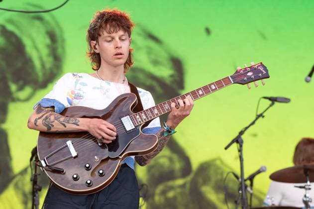 June 18, 2023, Manchester, Tennessee, United States: Nathan Stocker with Hippo Campus perform on Day 4 of the 2023 Bonnaroo Music & Arts Festival on June 18, 2023 in Manchester, Tennessee. Manchester United States - ZUMAs181 20230618_zea_s181_049 Copyright: xDarrenxEaglesx