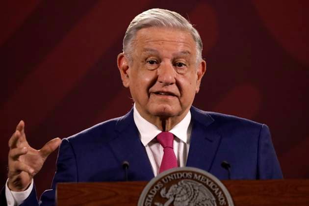 President of Mexico in daily press conference at the National Palace June 20, 2023, Mexico City, Mexico: Mexican President Andres Manuel Lopez Obrador in the daily morning conference before reporters at the National Palace in Mexico City. on June 20, 2023 in Mexico City, Mexico (Photo by Luis Barron Eyepix Group). Copyright: xLuisxBarronx xEyepixxGroupx LB_20230620_SALUDMX3