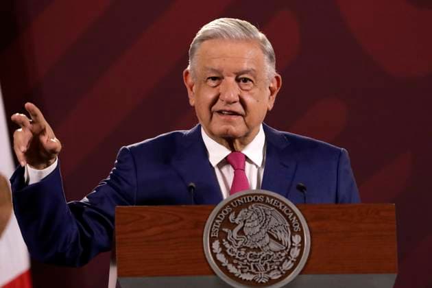 President of Mexico in daily press conference at the National Palace June 20, 2023, Mexico City, Mexico: Mexican President Andres Manuel Lopez Obrador in the daily morning conference before reporters at the National Palace in Mexico City. on June 20, 2023 in Mexico City, Mexico (Photo by Luis Barron Eyepix Group). Copyright: xLuisxBarronx xEyepixxGroupx LB_20230620_SALUDMX5