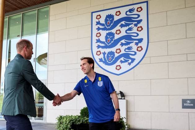 Britain s Prince William visits England Women s football team in Burton upon Trent Britain s Prince William, the Prince of Wales and President of The Football Association, visits England Women s team to wish them luck ahead of the 2023 FIFA Women s World Cup, at the national football centre at St. George s Park in Burton upon Trent, Britain June 20, 2023., Credit:PHIL NOBLE Avalon UNITED KINGDOM, BURTON UPON TRENT  Copyright: xPHILxNOBLEx xAvalonx 0784436245