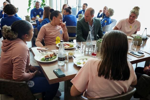 Britain s Prince William visits England Women s football team in Burton upon Trent Britain s Prince William, the Prince of Wales and President of The Football Association, talks to football player Lucy Bronze as he visits England Women s team to wish them luck ahead of the 2023 FIFA Women s World Cup, at the national football centre at St. George s Park in Burton upon Trent, Britain June 20, 2023., Credit:PHIL NOBLE Avalon UNITED KINGDOM, BURTON UPON TRENT  Copyright: xPHILxNOBLEx xAvalonx 0784436289