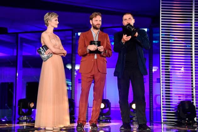 Rome : Maxxi Museum . Silver Ribbon Award. In the photo : Francesca Fialdini with Alessandro Borghi , Luca Marinelli  Copyright: xMaurizioxD Avanzox xipa-agency.nx xDxAvanzo Provvisionato Landix IPA_IPA38766784