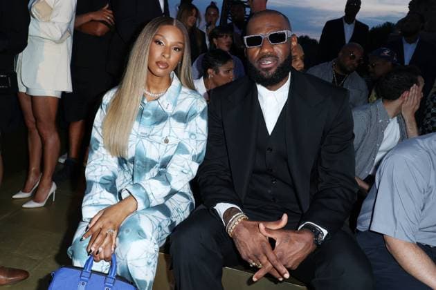 MFW - Louis Vuitton - Front Row Savannah James and her husband Lebron James attend the Louis Vuitton Spring Summer 2024 fashion show during the Paris Fashion Week menswear spring summer 2024 on June 20, 2023 in Paris, France. Photo by Jerome DominÃ ABACAPRESS.COM  Copyright: xDominexJerome ABACAx 857688_092 DominexJerome ABACAx 857688_092