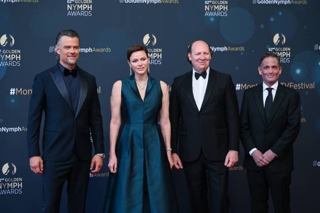 62eme Festival de television de Monte Carlo 2023 - Ceremonie de cloture - Josh Duhamel, Princesse Charlene de Monaco, Dan Bakkedahl , Michael Luisi 293707 2023-06-20  Copyright: xLionelxGuericolas MPPx STAR_293707_319